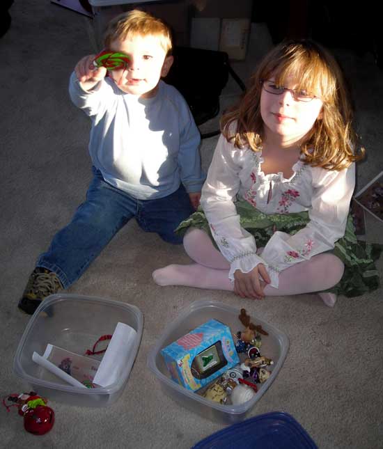 Ben and Rachel with new ornaments