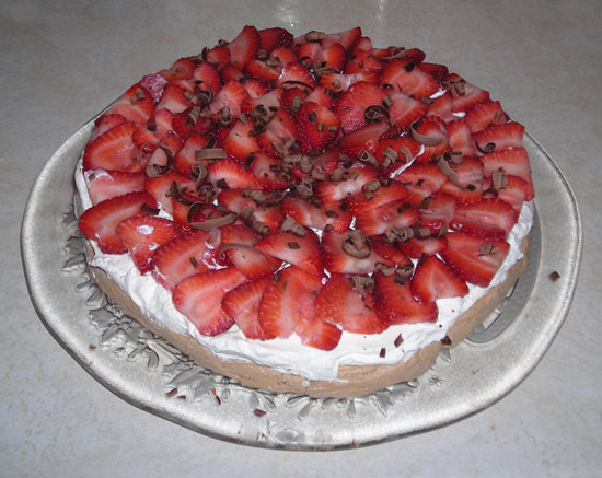 Chocolate Strawberry Pavlova