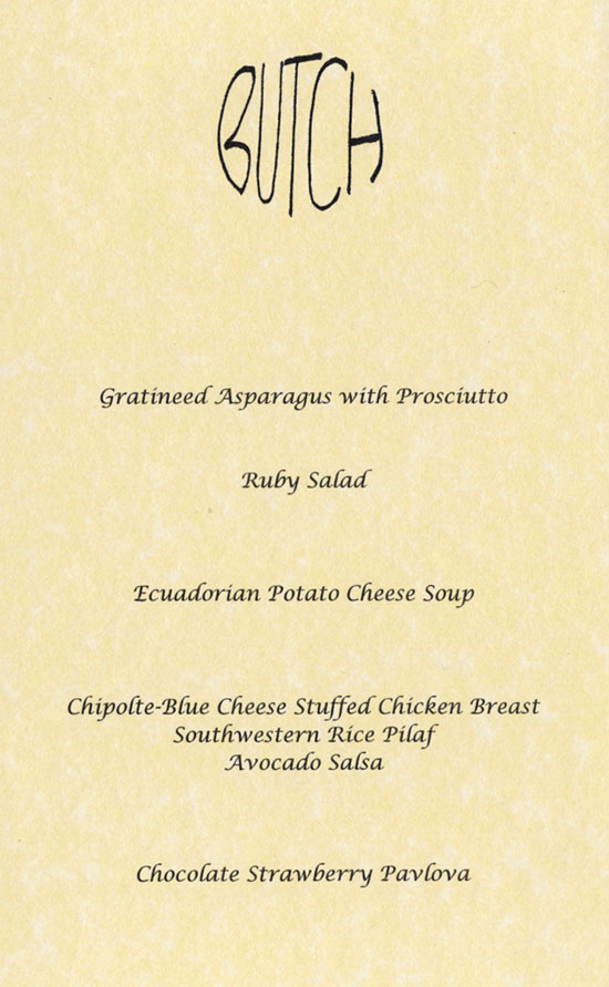 2008 Howes Gourmet Menu