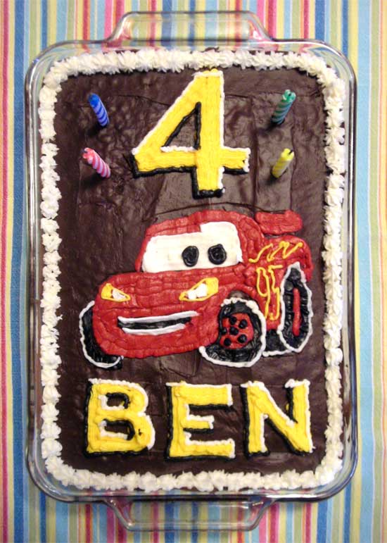 Ben's Lightning McQueen cake