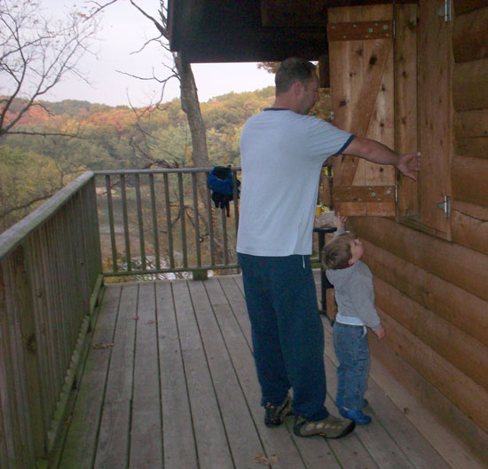 Lance and Ben closing the shutters