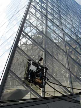 Louvre Pyramid Window Washer