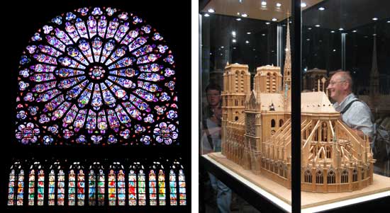 Notre Dame Stained Glass Window and Model