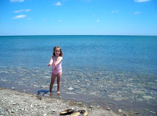 Rachel at Lake Michigan