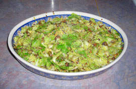 Sauteed Brussels Sprouts with Lemon and Pistachios