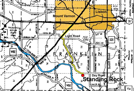 Standing Rock Location Map